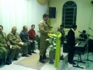 Culto com participação de vários militares na cidade de Guaramirim