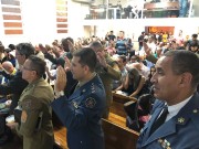 Militares no culto do GRUMESJ