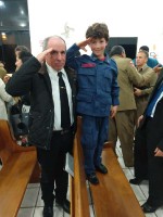 Presença de vários militares neste belo culto