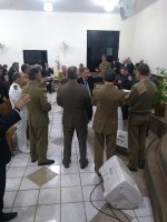 Presença de vários militares neste belo culto