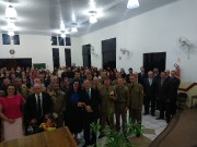 Presença de vários militares neste belo culto