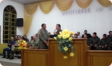 Culto em Imbituba, organizado pela diretoria do GRUMEIMBI, com a participação de militares de diversas denominações, com a participação de militares do Exército Policia Militar e Bombeiros militares, e a pessoa do Presidente da UMCEB/UMESC Cel Emilson.