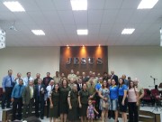 Benção no culto de missão Mina do Mato