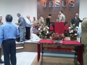 Benção no culto de missão Mina do Mato