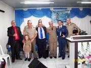 Foi muito bom o culto de militares em Indaial