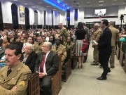 Presença de vários militares neste belo culto