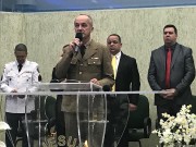 Presença de vários militares neste belo culto