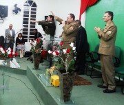 Deus fez grandes maravilhas em Rincão no culto de militares