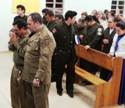 Deus fez grandes maravilhas em Rincão no culto de militares