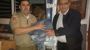 Entrega de donativos e agasalhos